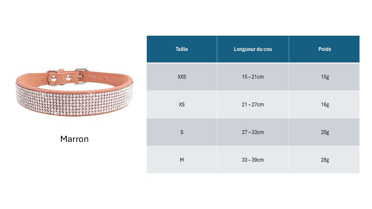 Collier chien | Bijoux cristaux diamant