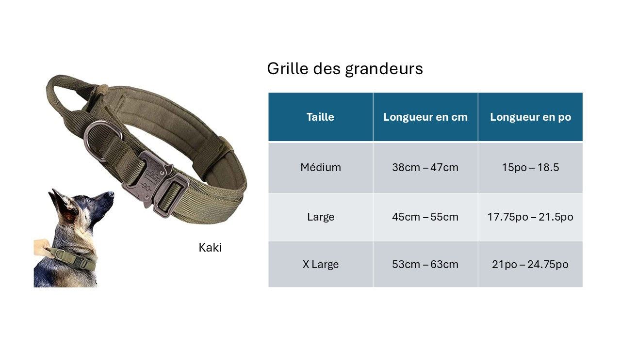 Collier chien | Tactique militaire, Kaki