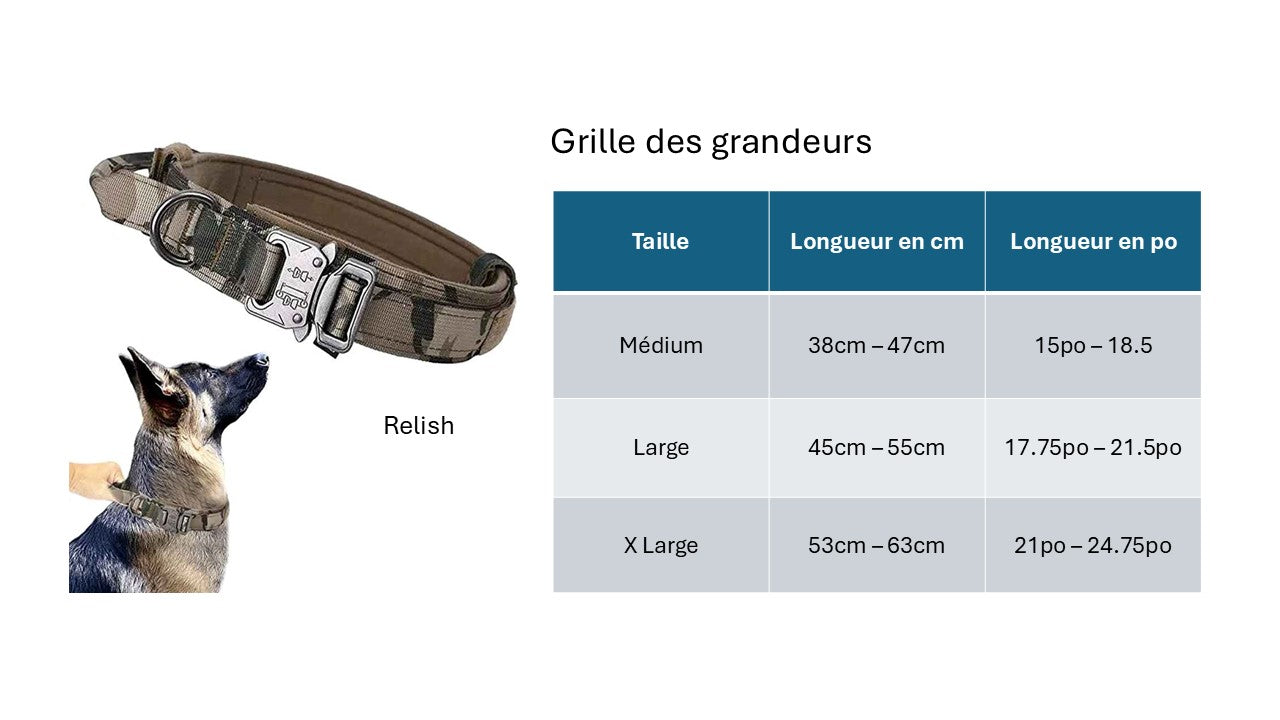 Collier chien | Tactique militaire, Relish