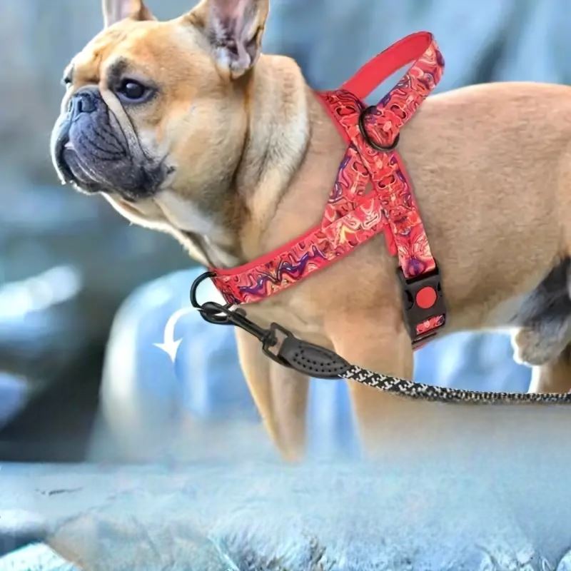 Harnais pour chien moyen grand rouge confortable