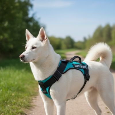 Harnais chien sécuritaire anti-tension vert