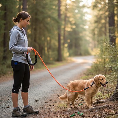 longe pour chien jeune apprentissage orange